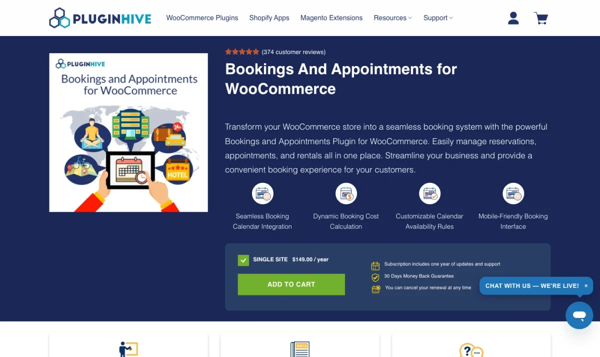Plugin Booking and Appointments untuk WooCommerce dari PluginHive