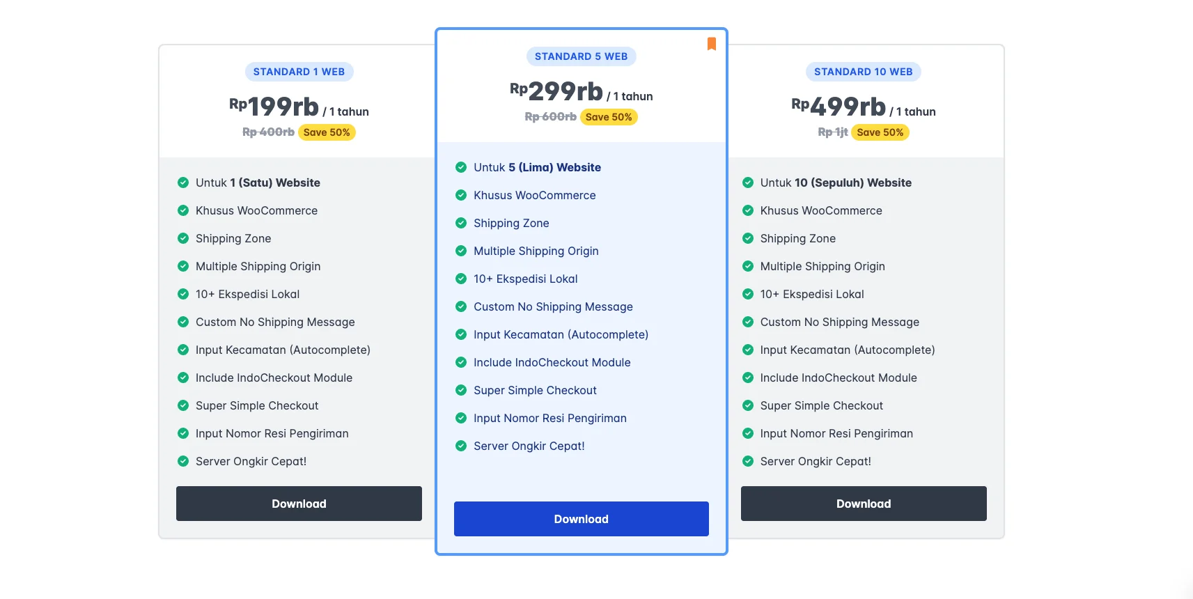 indoongkir-price-package