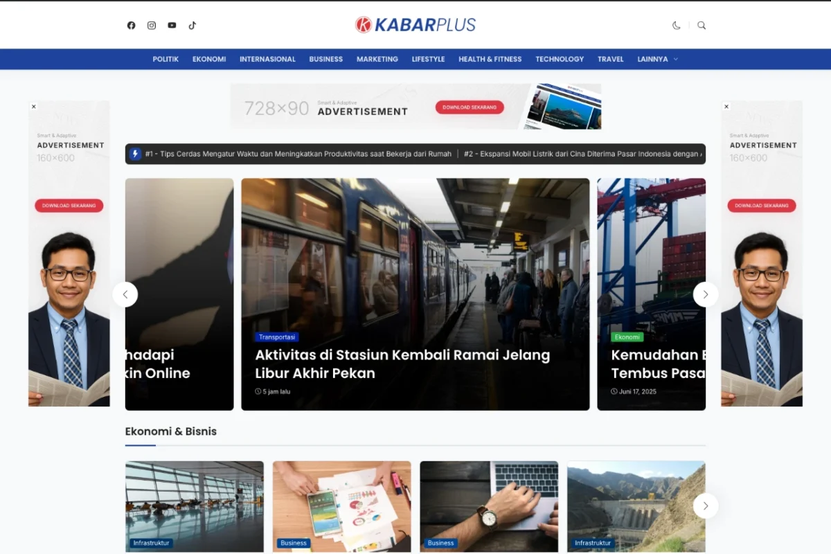 Tema WordPress berita KabarPlus