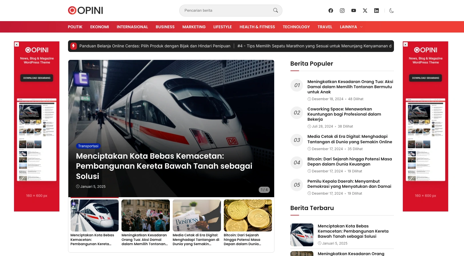 Tema WordPress berita Opini WP