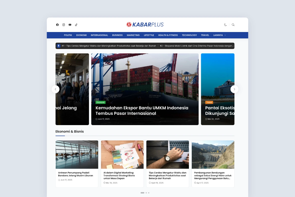 Tema WordPress berita KabarPlus