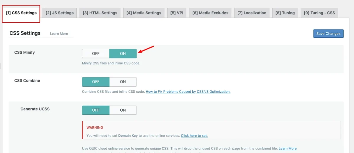 Cara Setting LiteSpeed Cache Untuk Pemula 3 Minify file CSS LiteSpeed Cache