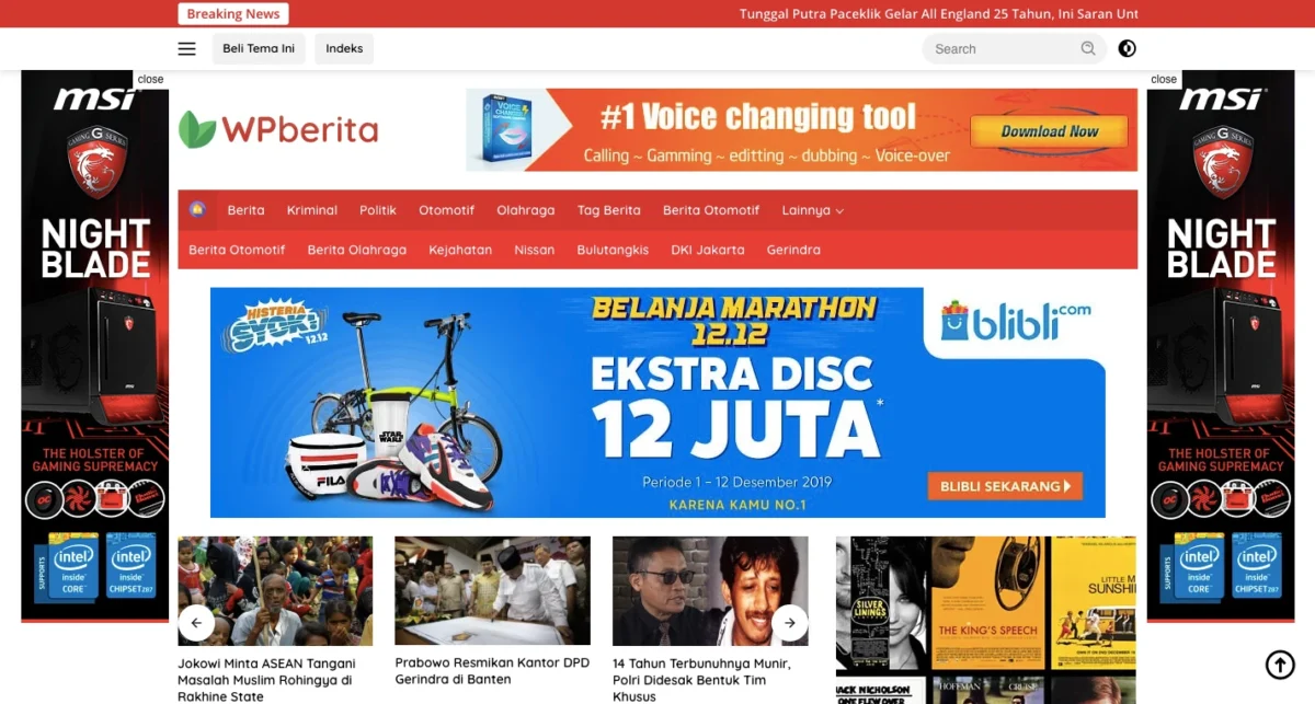 Tema berita WordPress WPBerita