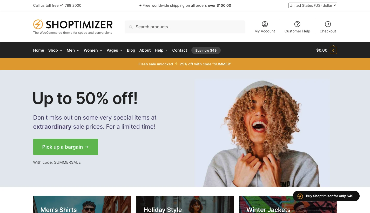 template toko online wordpress shoptimizer