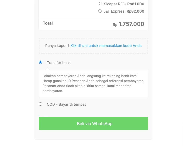 Replace default tombol checkout di WooCommerce