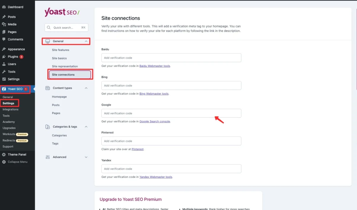 Tutorial Yoast SEO dan Cara Setting Untuk Pemula 3 yoast settings connection