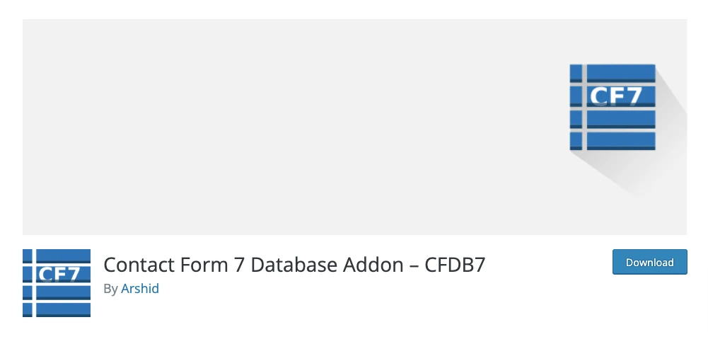 Addon Contact Form 7 database