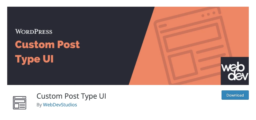 Plugin WordPress untuk web developer Custom Post Type UI 