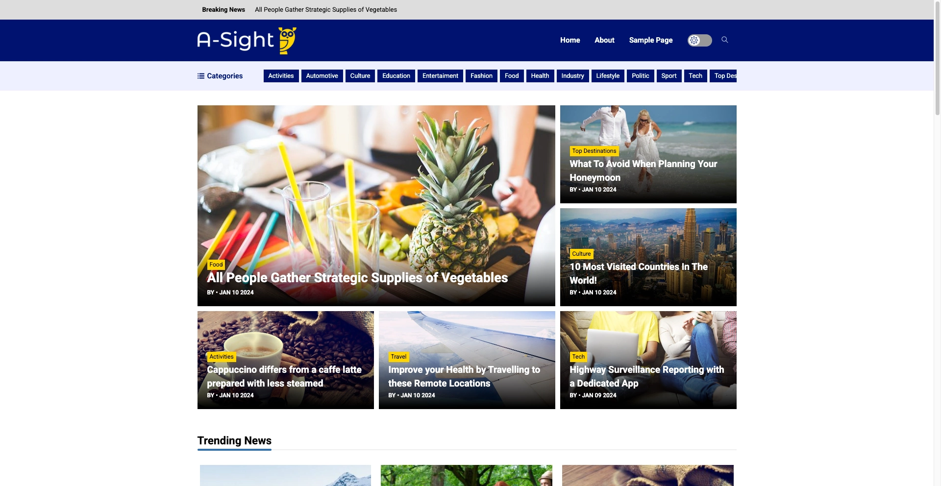 Tema WordPress A-Sight