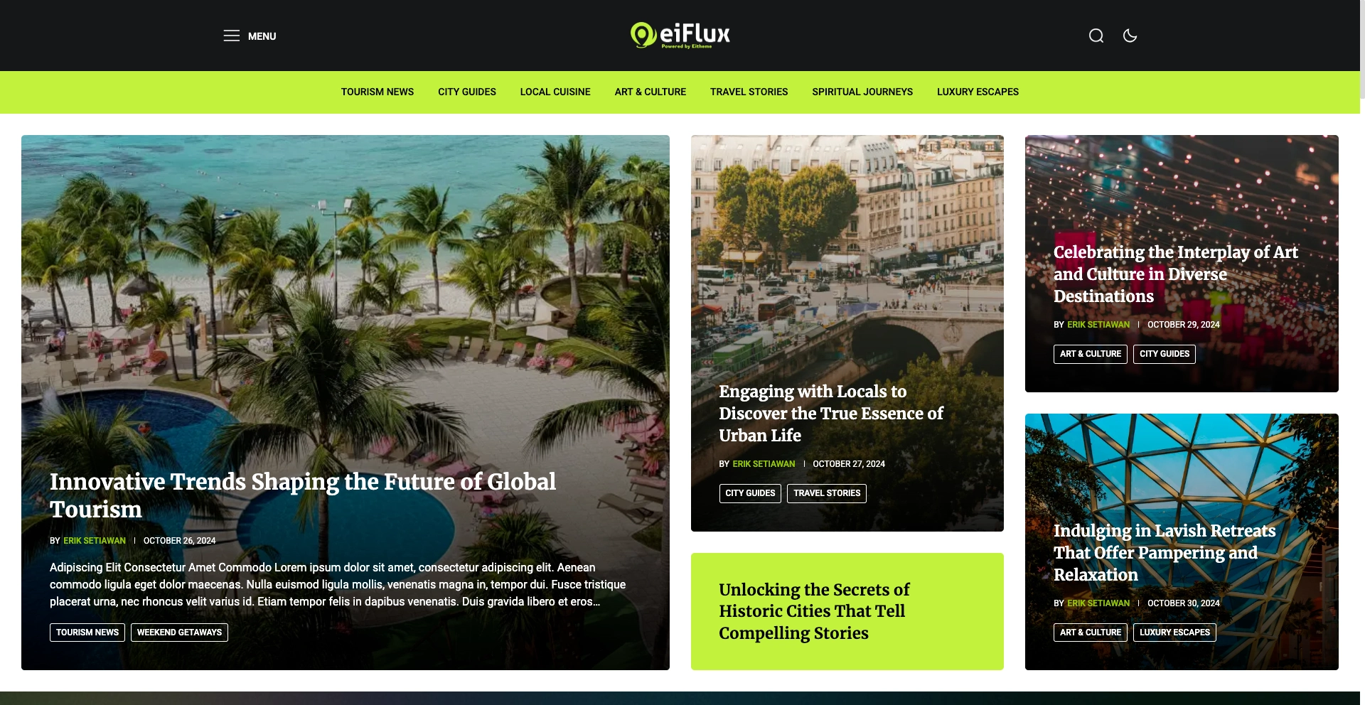 Tema WordPress berita khusus travel