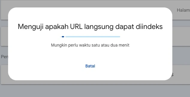 Google search console index proses