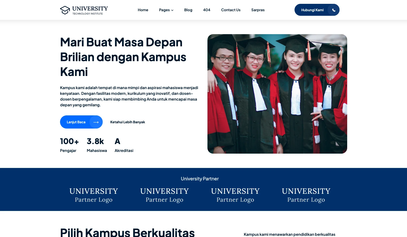 tema WordPress website kampus dan universitas Digi University premium