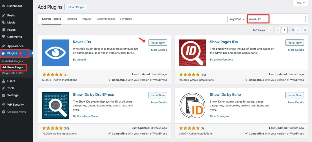 Cara Melihat ID Kategori di WordPress 3 reveal id install