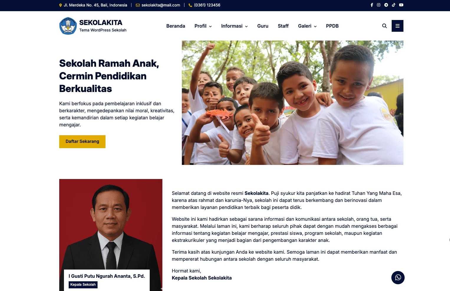 tema website sekolah sekolah kita