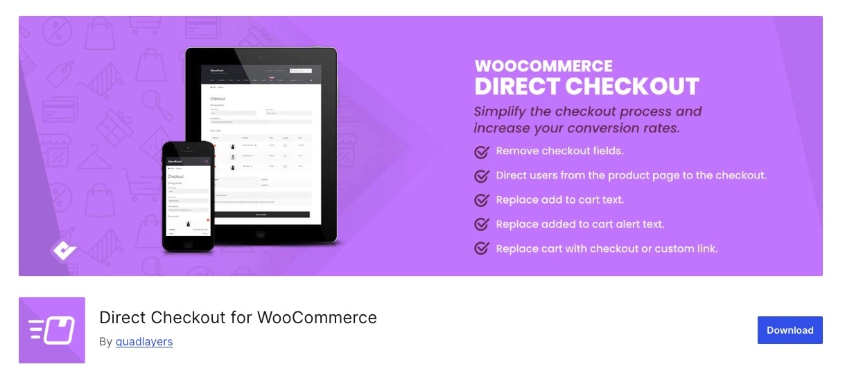 11+ Rekomendasi Plugin untuk WooCommerce 17 Direct Checkout - Mengganti add to cart langsung ke halaman checkout WooCommerce