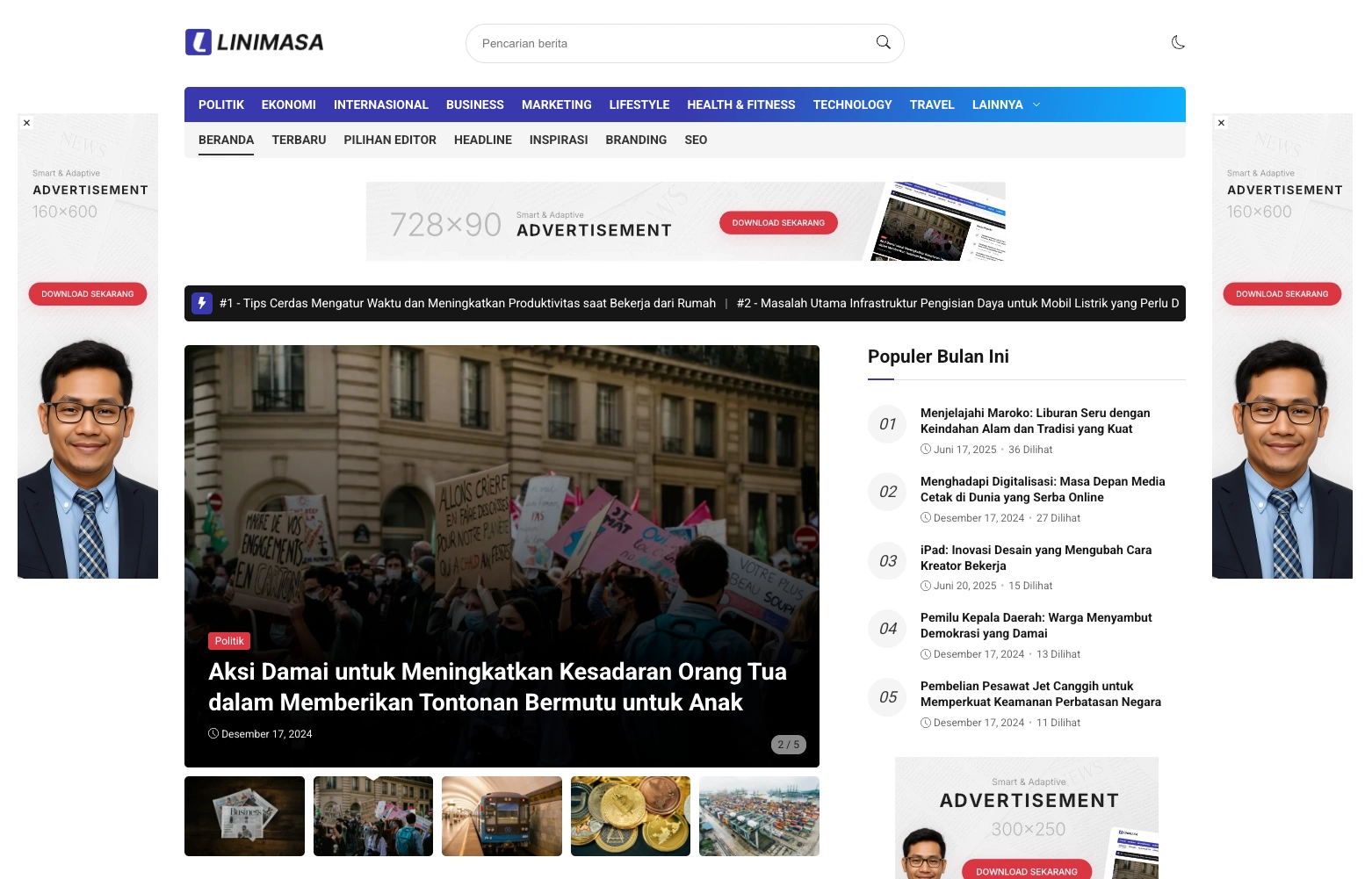 3 Rekomendasi Theme WordPress Mirip Detik.com 1 linimasa demo preview 2