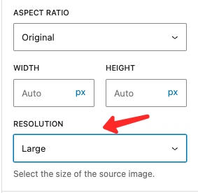 Cara Mengatasi Gambar Blur di WordPress 4 Setting ukuran gambar di WordPress dari block editor