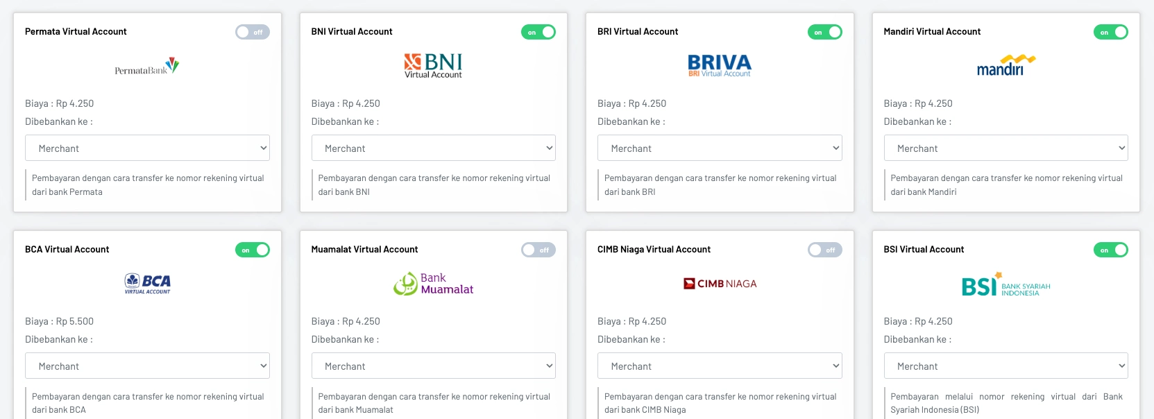 Cara Integrasi Tripay Di WooCommerce 17 tripay choose channel on dashboard