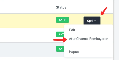 Cara Integrasi Tripay Di WooCommerce 16 tripay link to edit channel