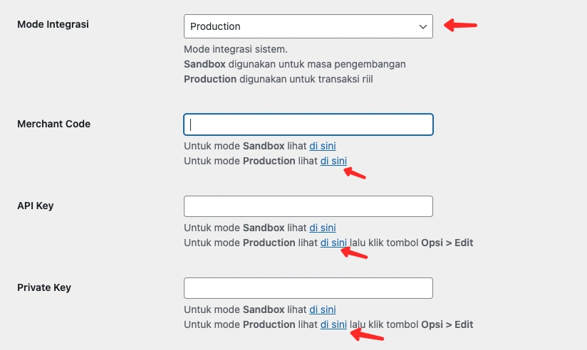 Cara Integrasi Tripay Di WooCommerce 19 tripay setting production