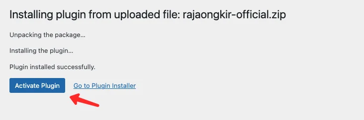 rajaongkir-wp-plugin-active