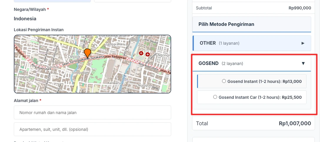 Tutorial Setting Ongkir AgenWebsite di WooCommerce 18 agenwebsite-biaya-gosend