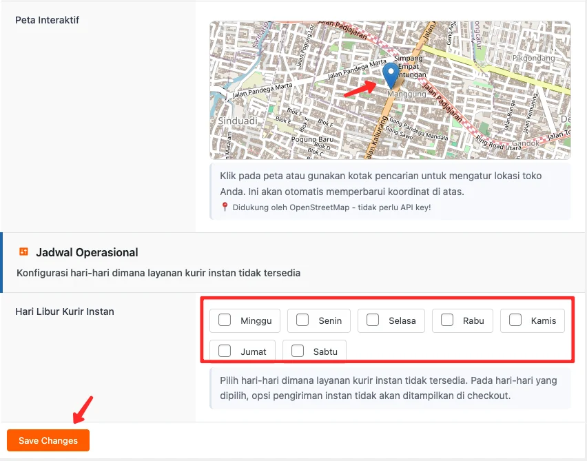 Tutorial Setting Ongkir AgenWebsite di WooCommerce 15 agenwebsite-instan-kurir-settings